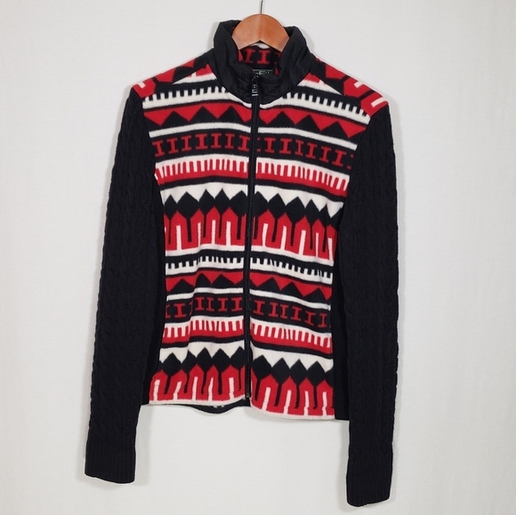 Ralph Lauren Active Full Zip Striped Fleece Jacket Size XL - Picture 1 of 6